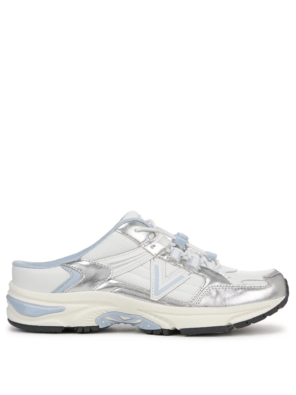 NEW Vionic Womens 23Walk 2.0 Mule Walking Sneakers White Silver